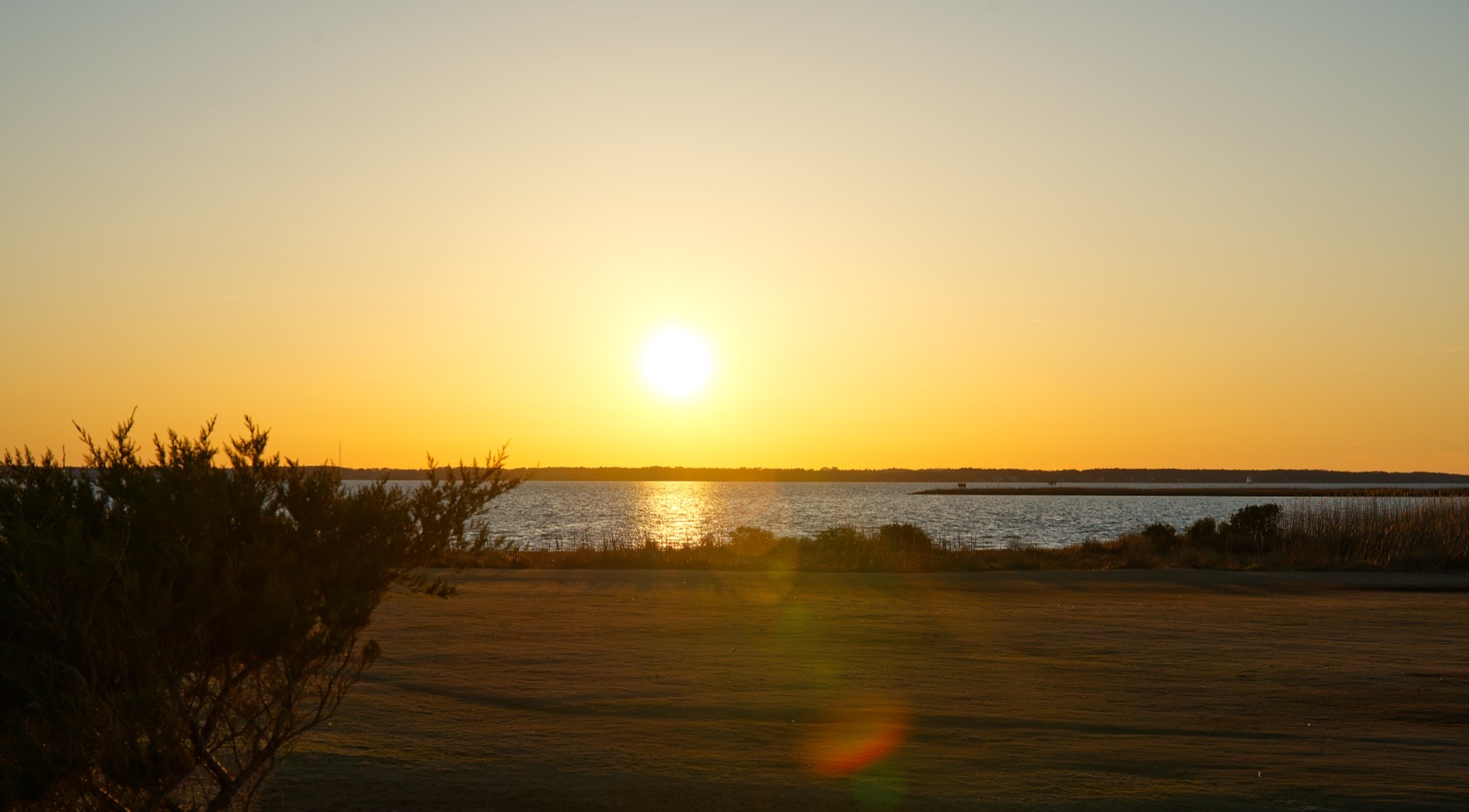 Sunset over the Outer Banks sound